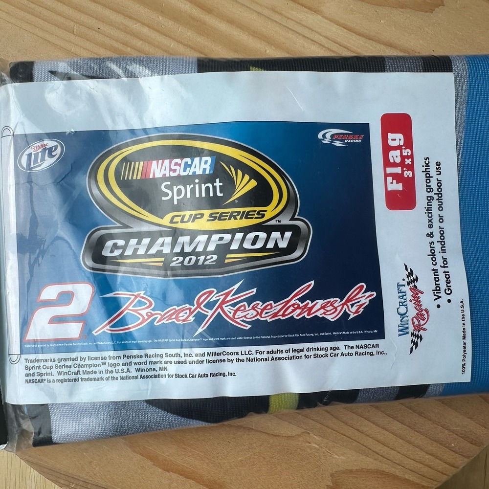 2012 Brad Keselowski #2 Champion Cup Nascar Racing 3x5 FT Flag Decore Banner